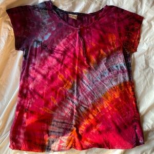 Tie Dye Gypsy Shirt Short Sleeve Handmade
